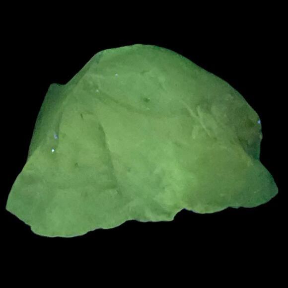Vintage Other - Satin Blue Art Glass Cullet Glowing Manganese Slag Glass #5GX55
